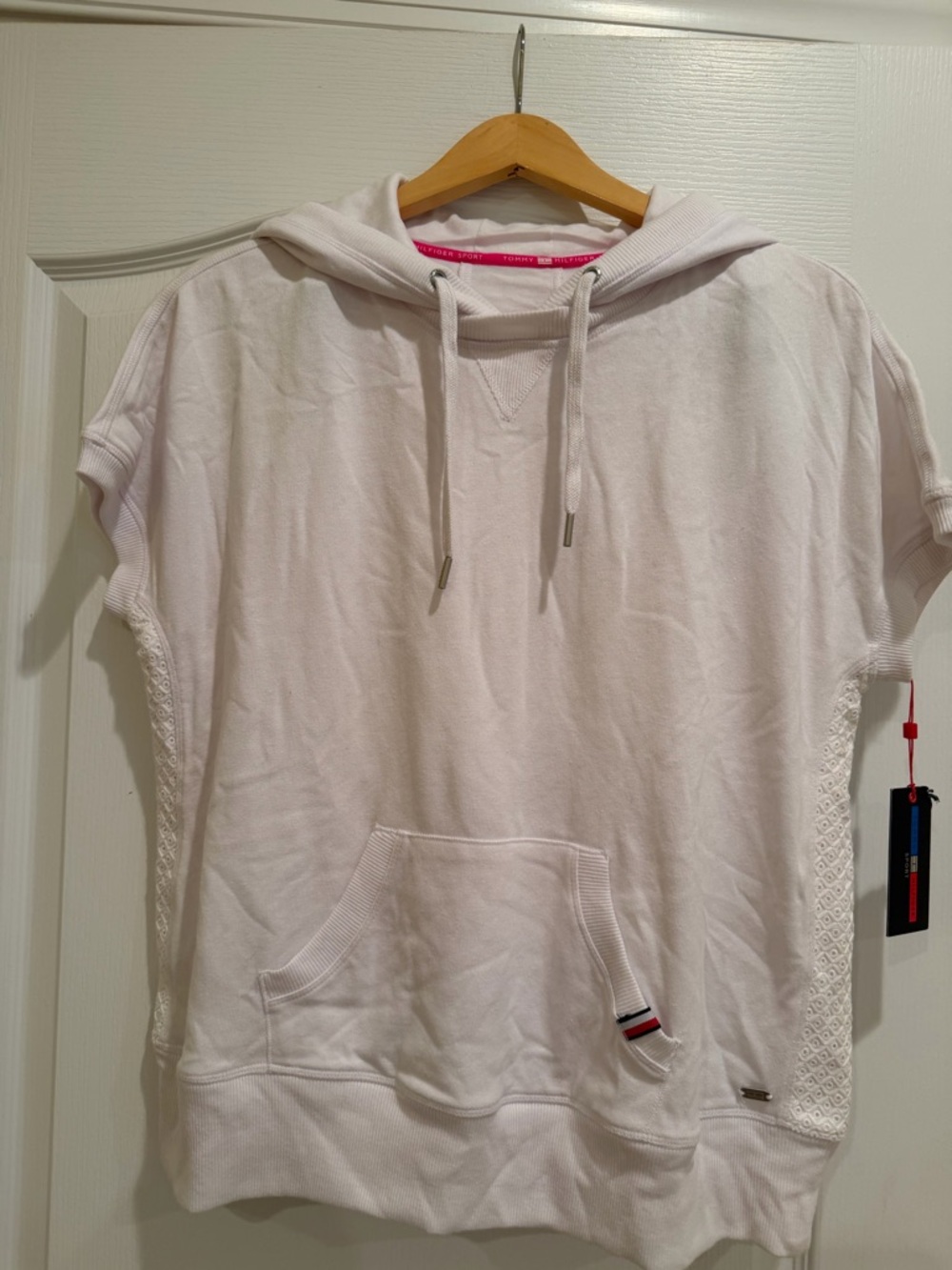 Tommy Hilfiger Sport  Hooded Short-Sleeve Sweatshirt